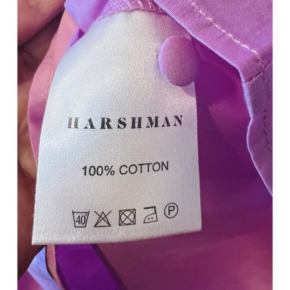 Harshman Women’s Nagisa Popover Orchid Lilac Blouse Size Large Bell Sleeves - Picture 9 of 10